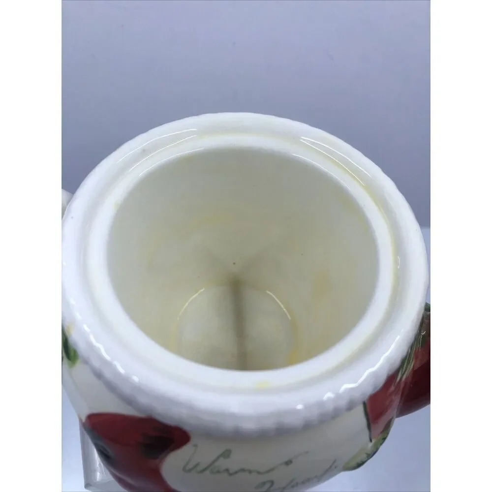 Yankee Candle Cardinal Christmas Warm Hearts Teapot Votive Holder